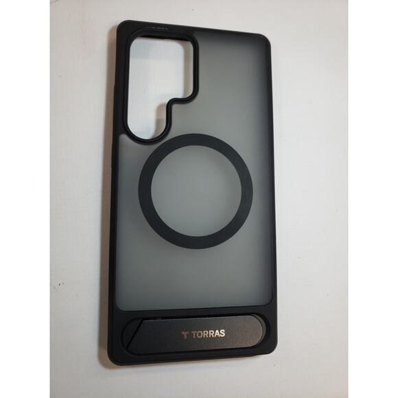 Torras Stand Case For Samsung Galaxy S25 Ultra w kickstand Matte Frost Black - Picture 3 of 11